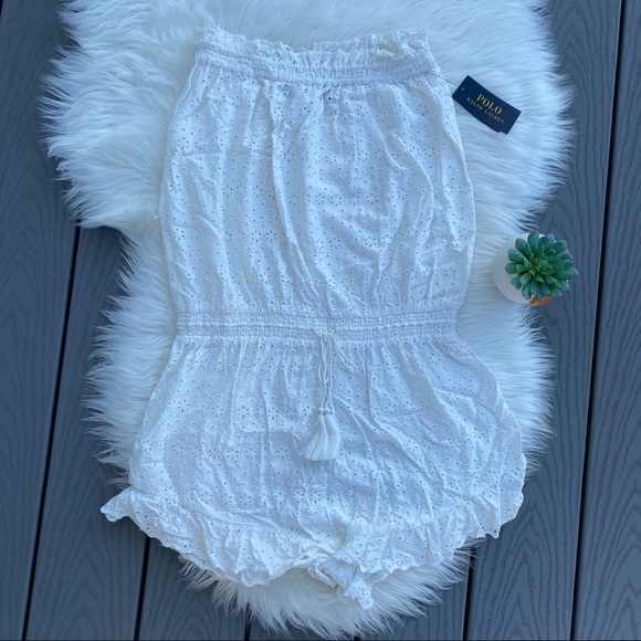 Polo Ralph Lauren Womens Eyelet Romper - Picture 2 of 6